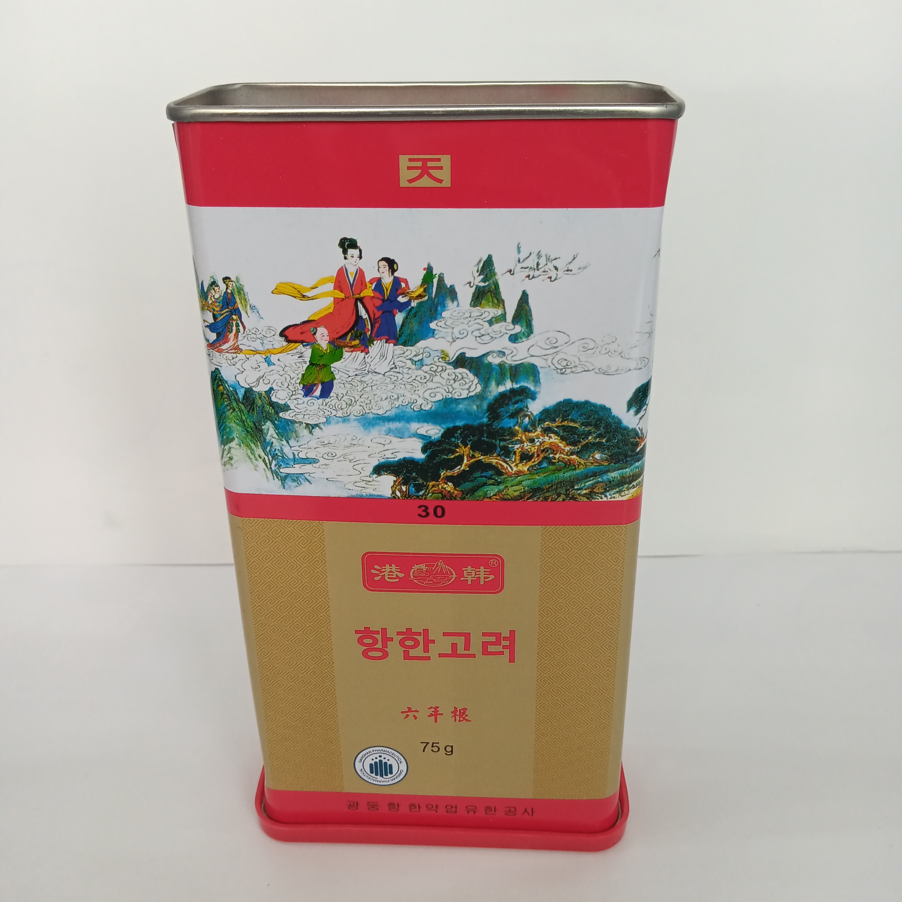 铁盒港韩高丽红参天字75克