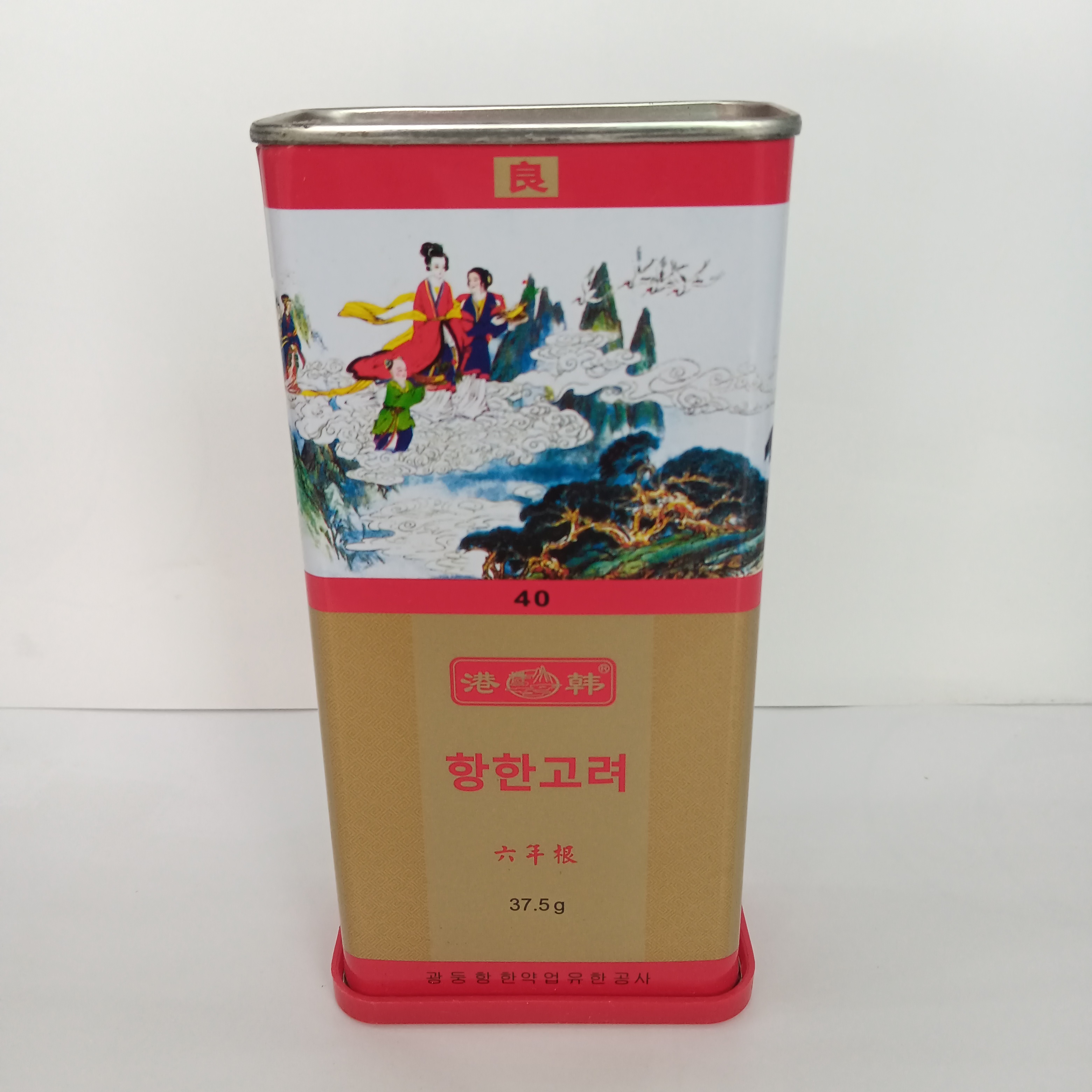 铁盒港韩高丽红参良字37.5克