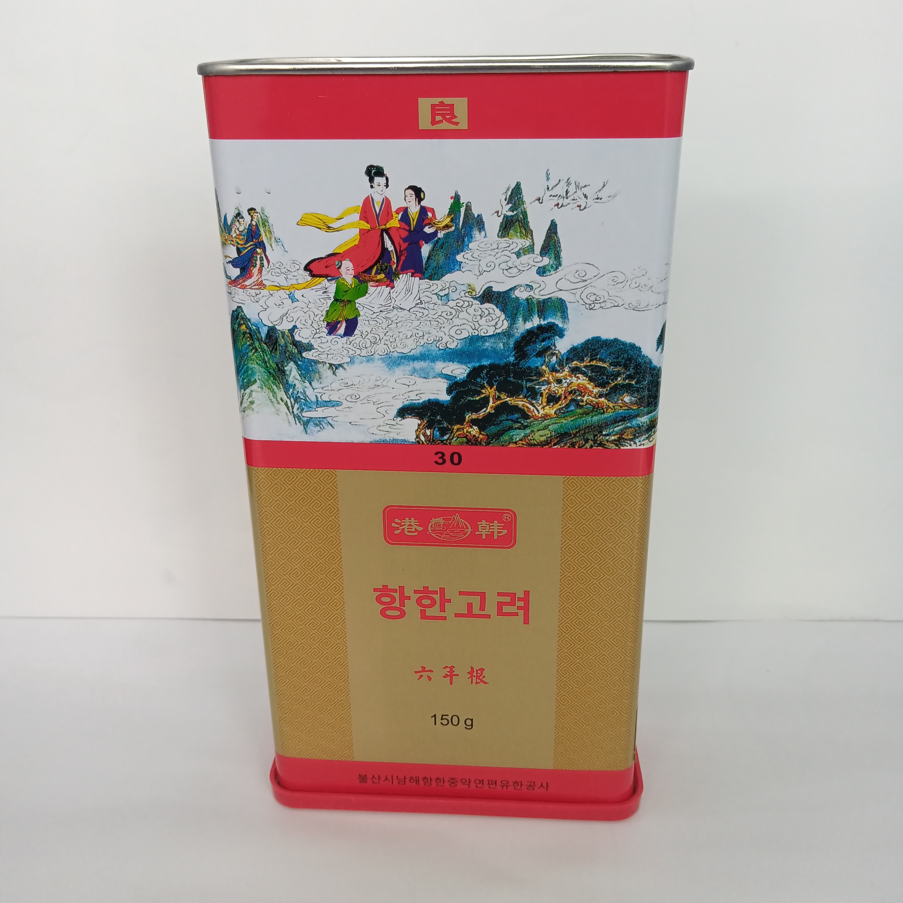 铁盒港韩高丽红参良字150克